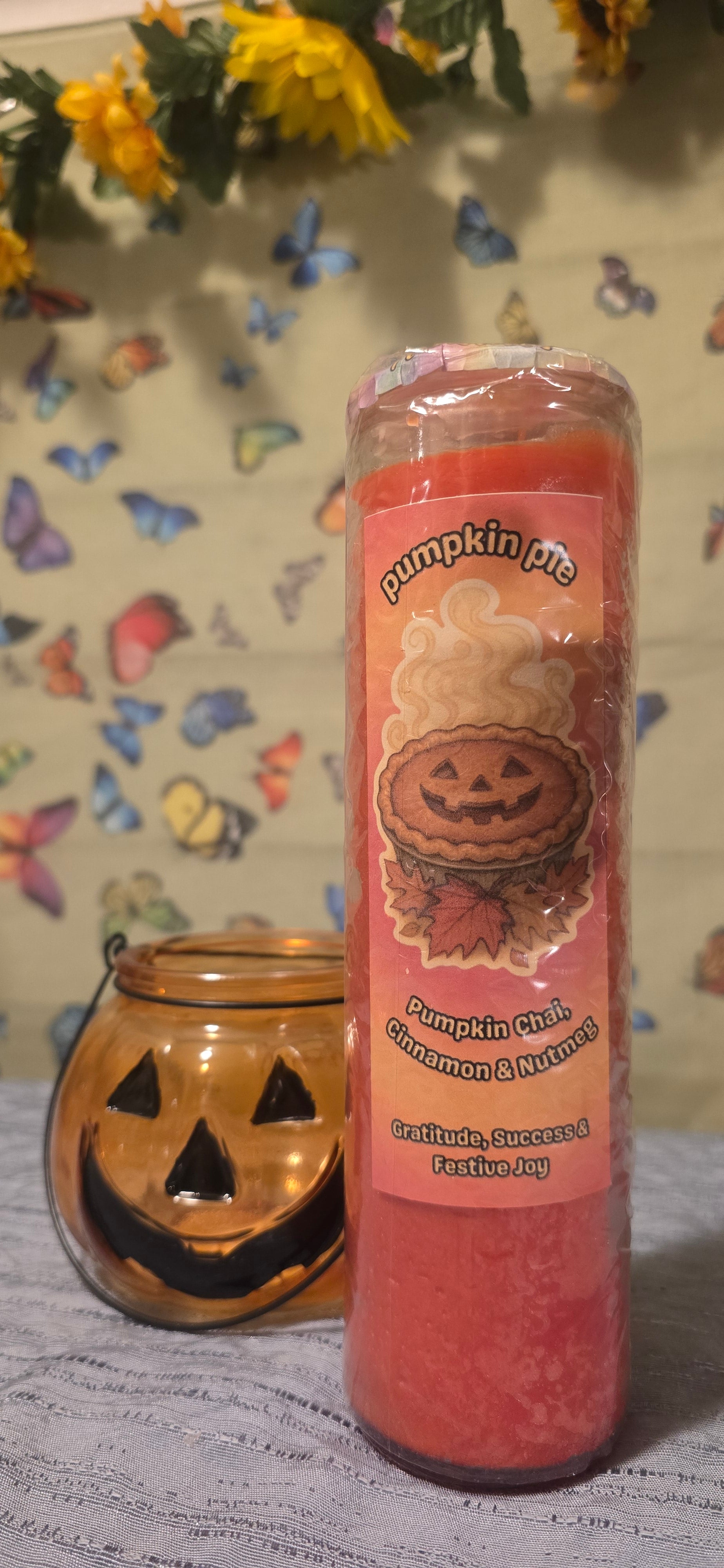 Pumpkin pie scented intention candle